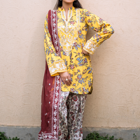 digital printed silk dupatta