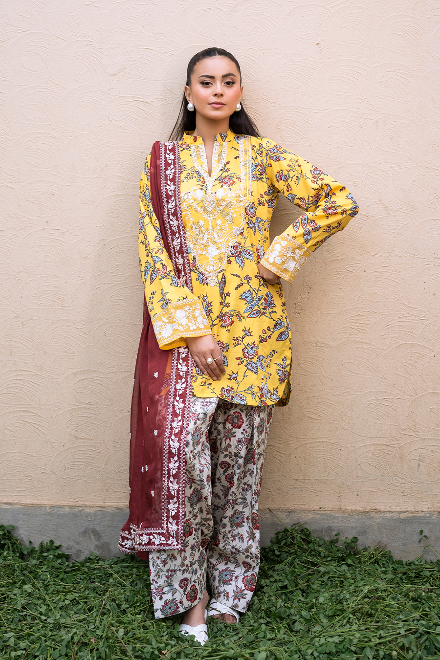 digital printed silk dupatta